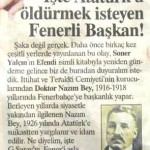 1926 yılında Atatürk tarafından idam ettirtilen FB Başkanı Dr.Nazım Bey